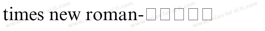 times new roman字体转换